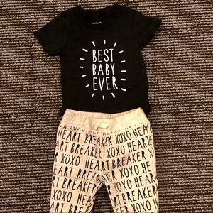 2pc Carter’s baby boy matching set outfit